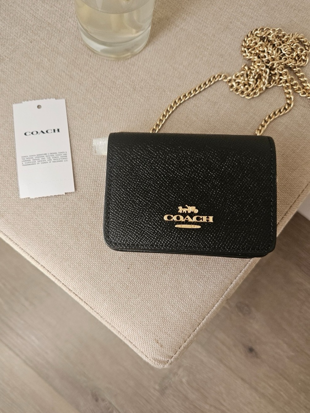 Coach Mini Wallet On A Chain Black Brand New! - Picture 3 of 7